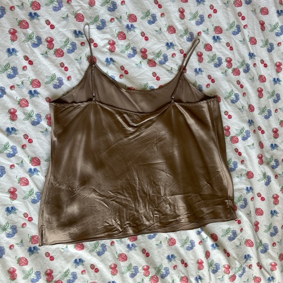 100% silk tan cami - Picture 2 of 4